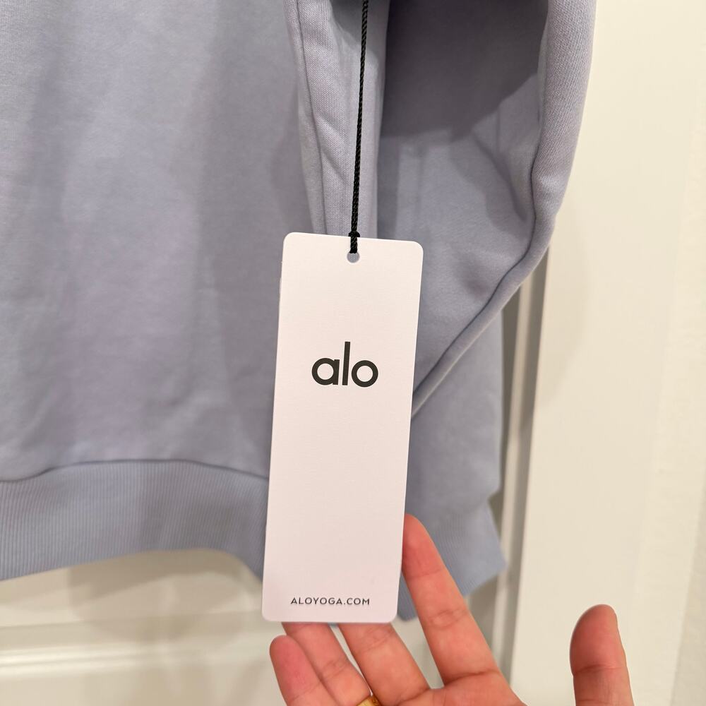 NWT Alo Accolade 1/4 Zip Pullover in Winter Frost Unisex Size Large - Picture 8 of 10